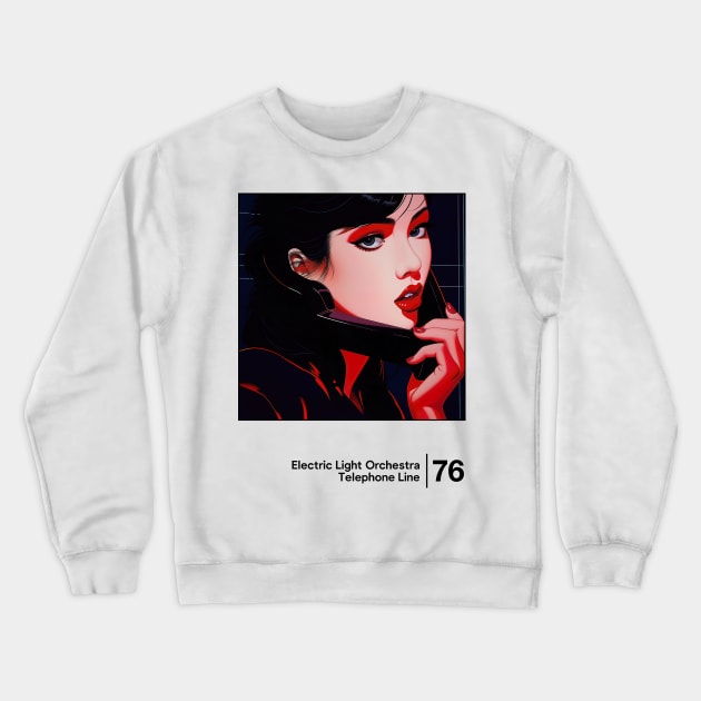 Telephone Line - Minimalist Graphic Artwork Design Crewneck Sweatshirt by saudade